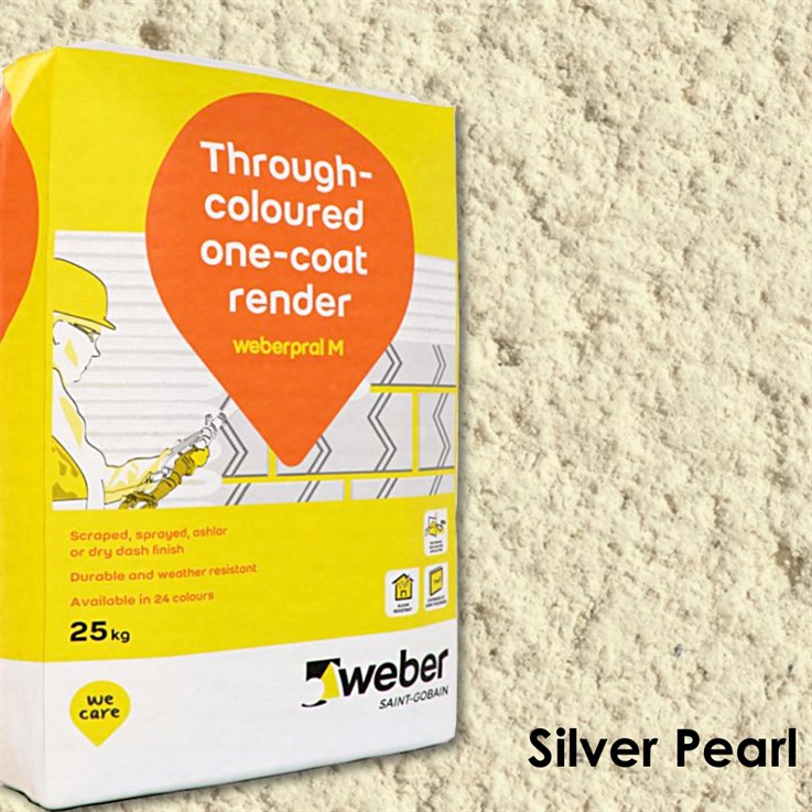 Weberpral M Monocouche Render 25Kg 674 Silver Pearl